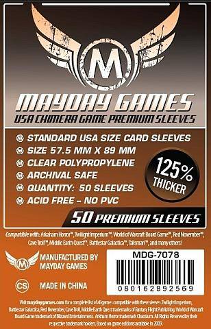 Mayday Sleeves 57,5 x 89mm Premium (50)