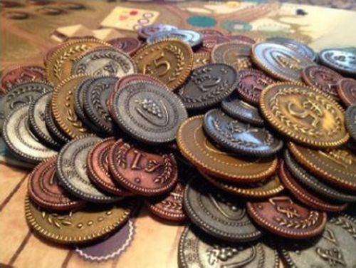 Viticulture: Metal Lira Coins