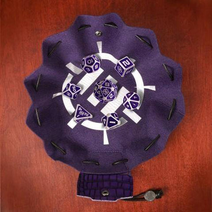 7pc Metal RPG Dice Set Purple - ENHANCE Tabletop Collectors Edition