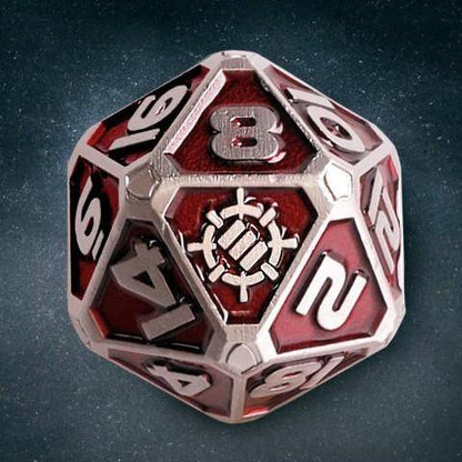 7pc Metal RPG Dice Set Red - ENHANCE Tabletop Collectors Edition