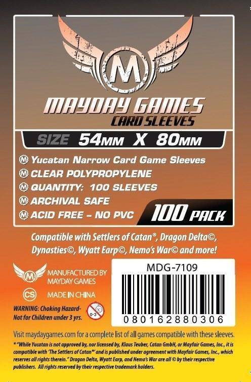 Mayday Sleeves 54 x 80mm Standard (100)