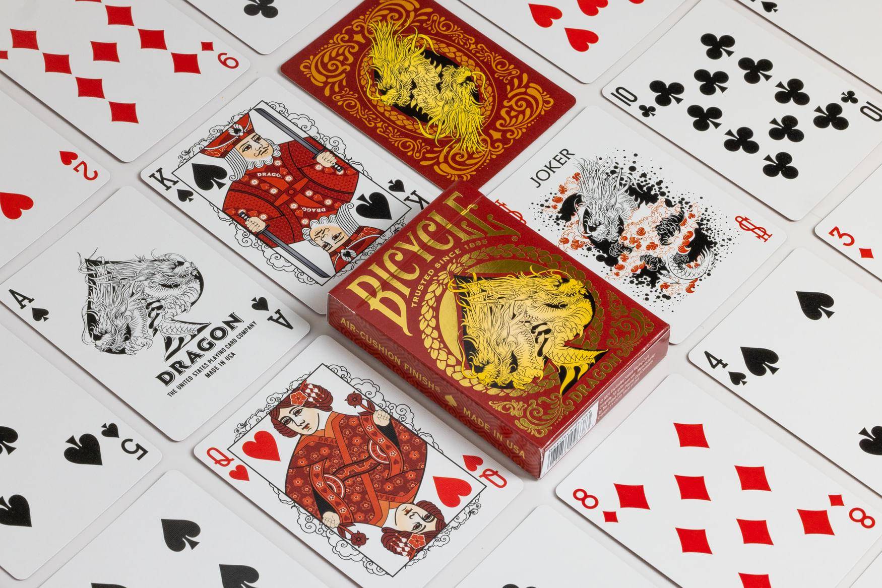 Bicycle Dragon Red Playing Cards