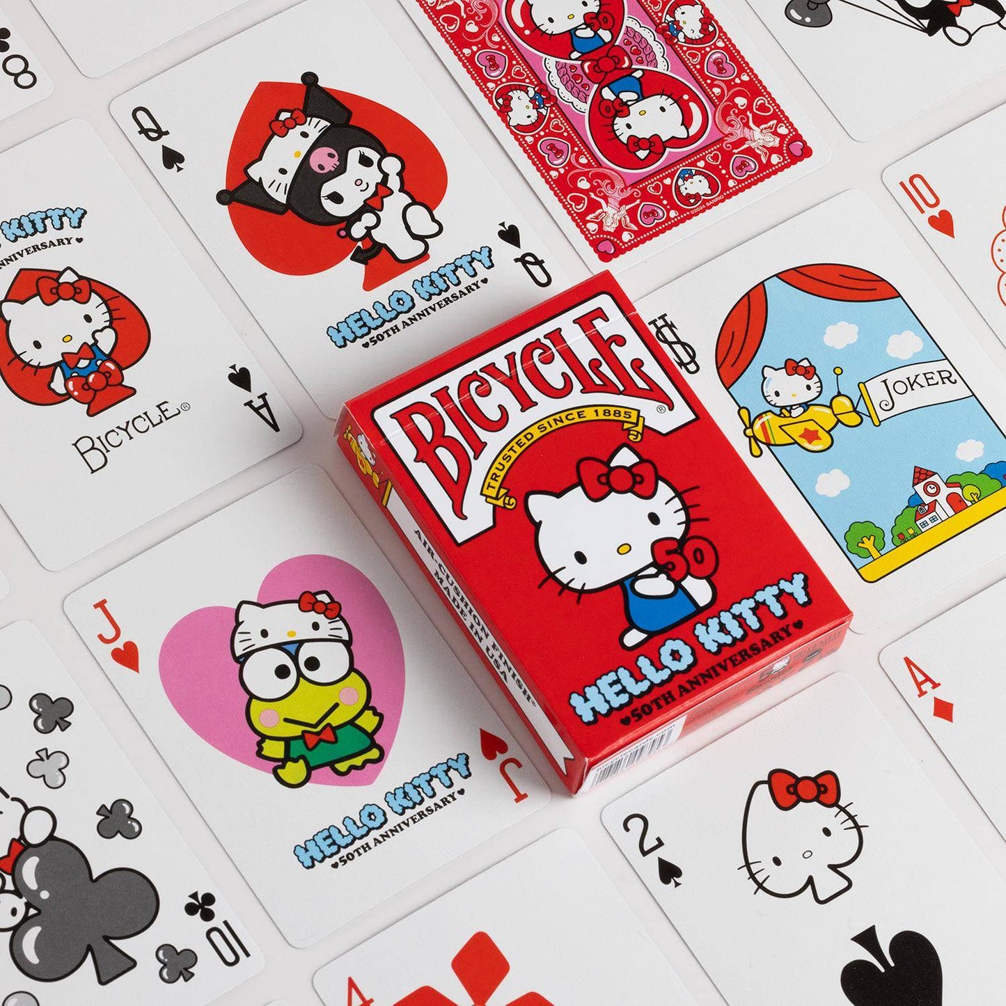 Bicycle Hello Kitty 50th Anniversary Playing Cards, sprachunabhängig