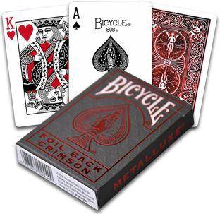 Bicycle Foil Back Crimson Playing Cards