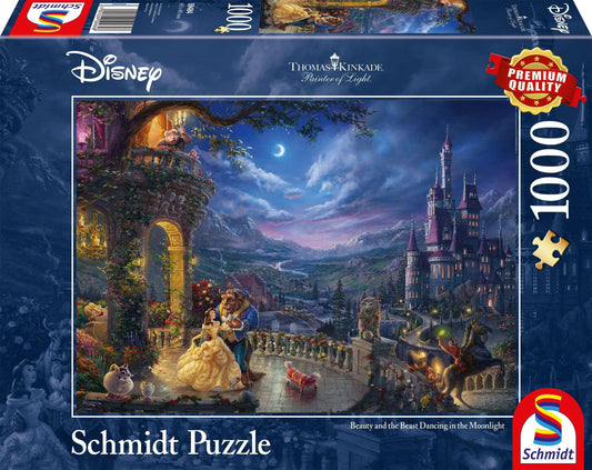 T. Kinkade: Die Schöne und das Biest, Tanz im Mondlicht, 1000 T.