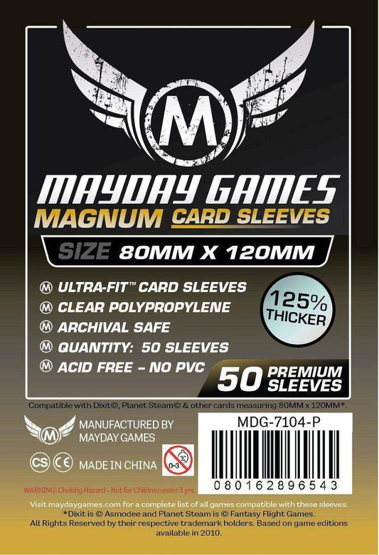 Mayday Sleeves 80 x 120mm Premium Black backed (50)