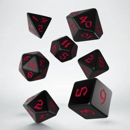 Classic Runic Dice Set Black/Red