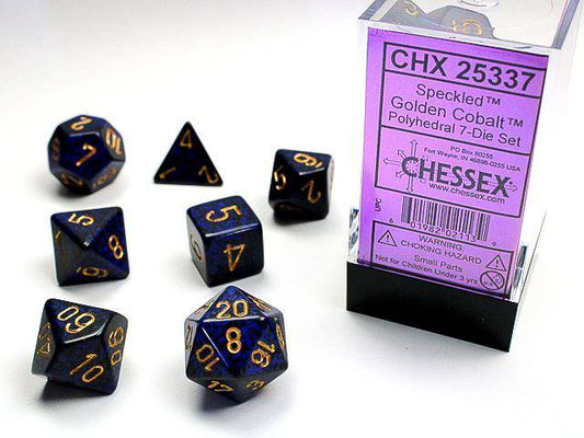 Würfelset Speckled™ Golden Cobalt™ (7)