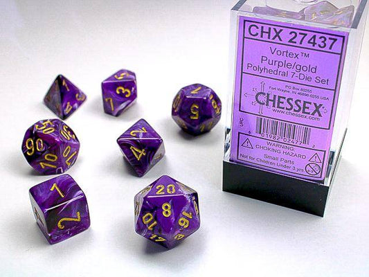 Würfelset Vortex™ Purple/gold (7)