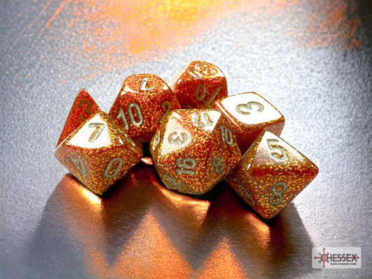 Würfelset Mini Glitter Gold/silver (7)