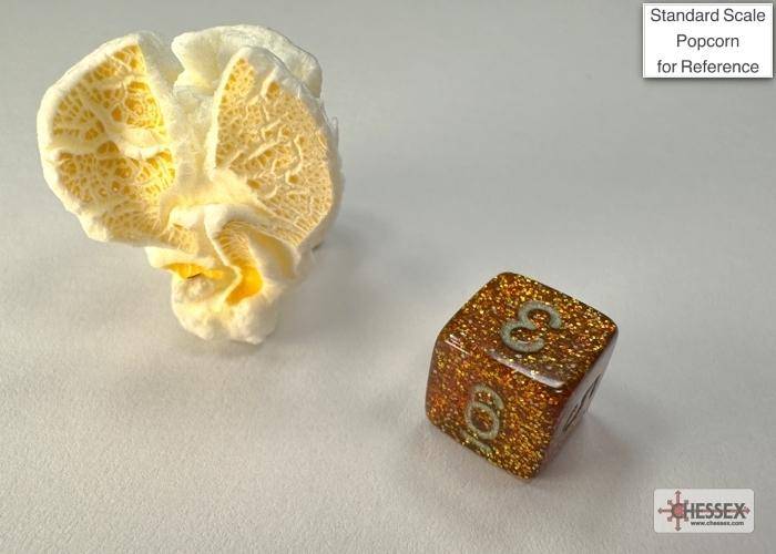 Würfelset Mini Glitter Gold/silver (7)