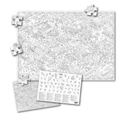 Nr. 1 - Die Kirmes - Micro Macro: Puzzle, deutsch