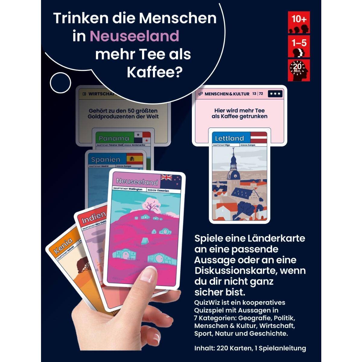 QuizWiz: Die kooperative Länder-Challenge, deutsch