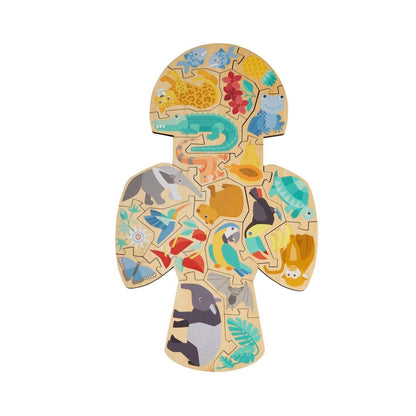 Puzzle 2 in 1 - Papagei (21 T.)