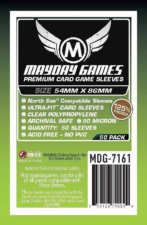 Mayday Sleeves 54 x 86mm Premium (50)