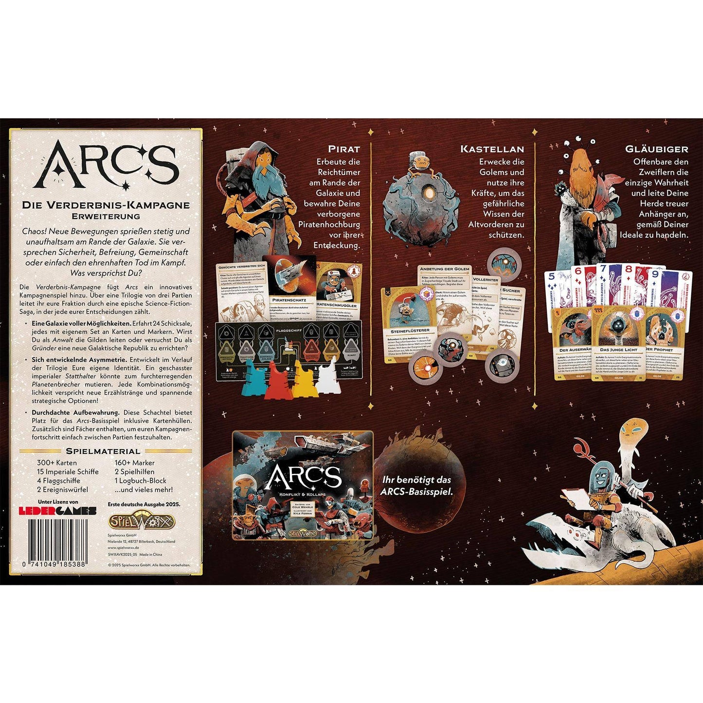 Die Verderbnis-Kampagne, Arcs, deutsch (Erw.)