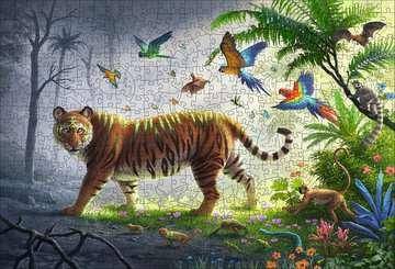 Holzpuzzle - Tiger im Dschungel, 500 Teile