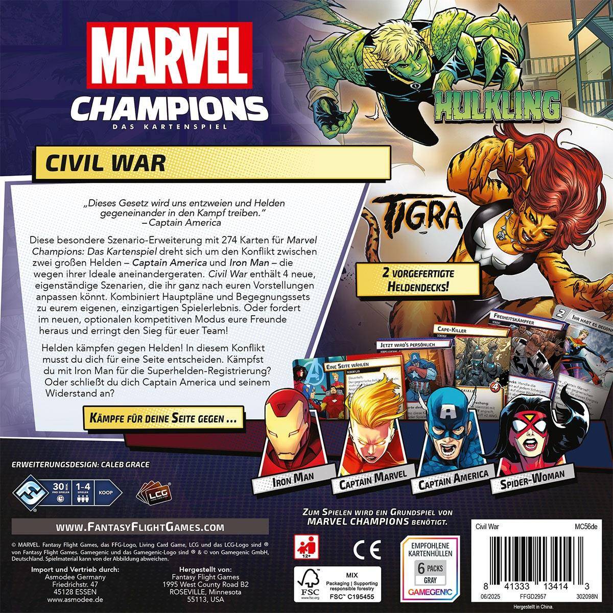 Civil War - Marvel Champions: Das Kartenspiel, deutsch (Erw.)