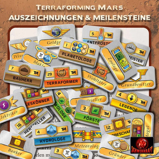 Auszeichnungen & Meilensteine - Terraforming Mars, deutsch (Erw.)