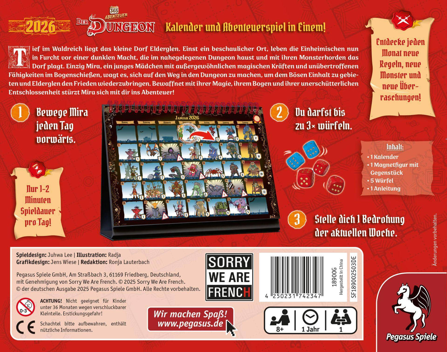365 Abenteuer – Der Dungeon [Edition 2026], deutsch