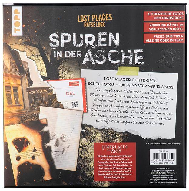 Spuren in der Asche - Lost Places Rätselbox, deutsch