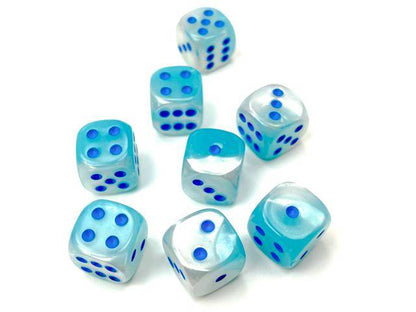 Würfelset: Gemini Pearl Turquoise-White/blue LUMINARY (36)
