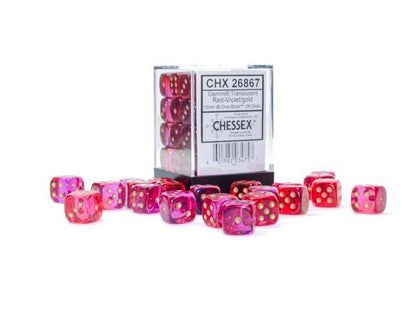 Würfelset: Gemini Translucent Red-Violet/gold (36)