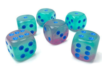 Würfelset: Gemini Gel Green-Pink/blue LUMINARY (12)