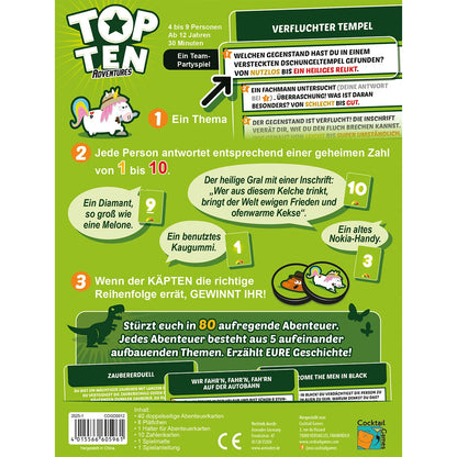 Top Ten Adventures, deutsch
