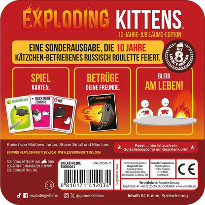 10-Jahre-Jubiläums-Edition (Tin) - Exploding Kittens, deutsch