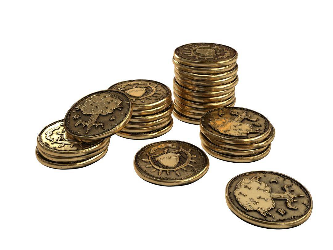 Spielmünzen aus Metall - Bardwood Grove, - (Erw.)