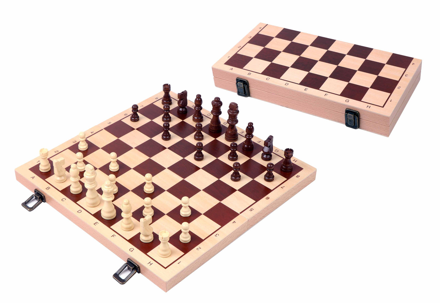 Schachkassette, Feld 42 mm, mit Randbeschriftung, sprachunabhängig