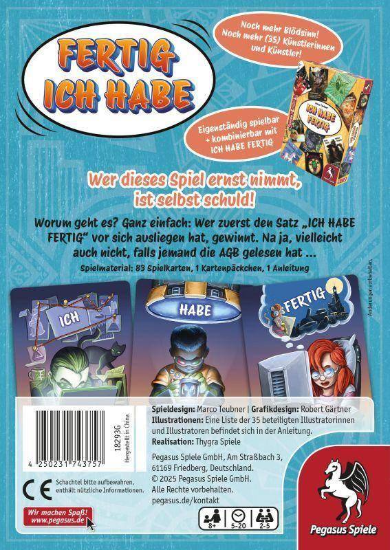 Fertig ich habe, deutsch