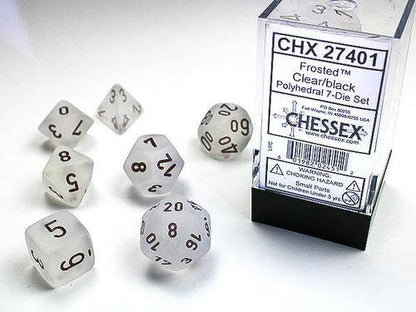 Würfelset Frosted (7), sprachunabhängig, Chessex, Zubehör, Würfel & Würfelsets
