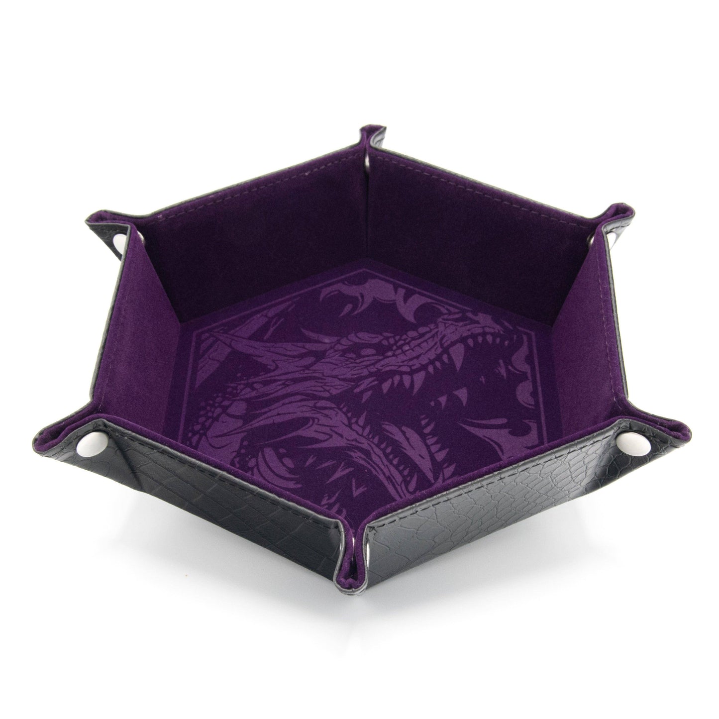 Violett Critstone DiceTray - faltbar | Dragon Skin Edition, sprachunabhängig