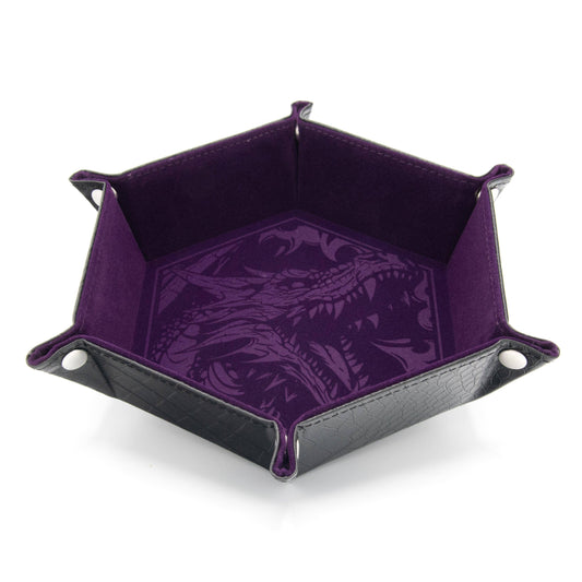 Violett Critstone DiceTray - faltbar | Dragon Skin Edition, sprachunabhängig