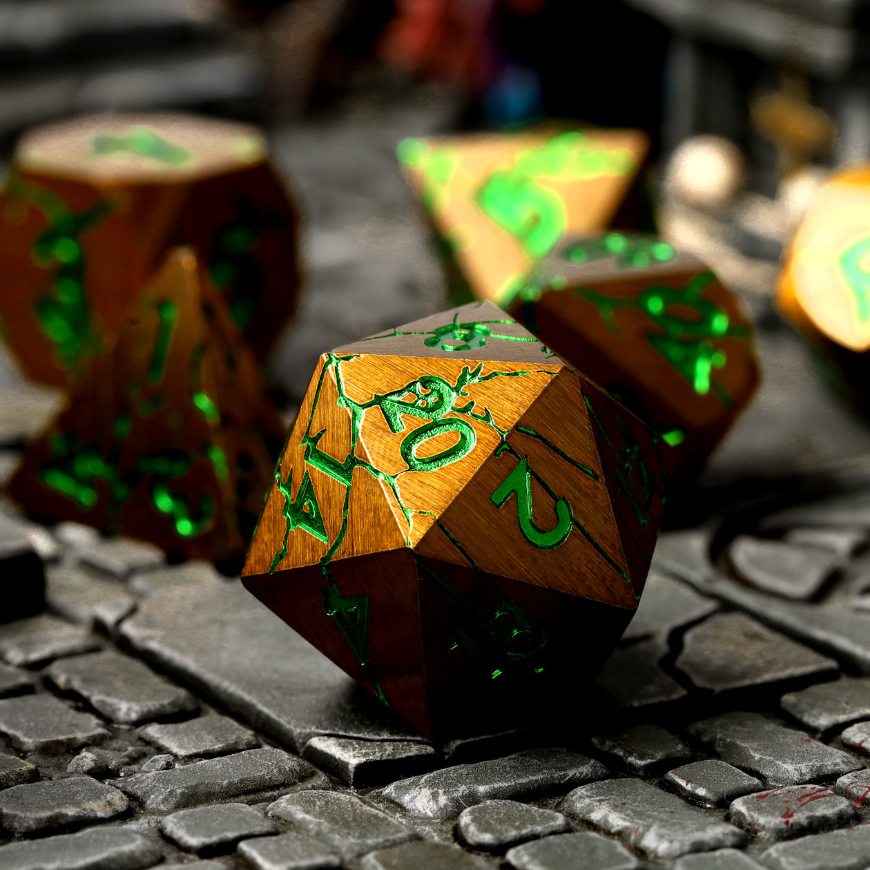 Gorgon Gaze - Metall-Würfelset RPG, -