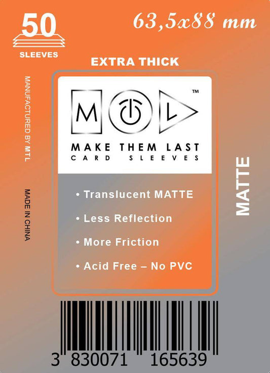 63,5x88 mm MTL Sleeves (thick, matte), -