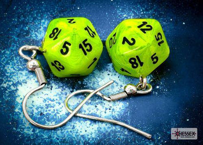 Ohrhänger MINI D20 Vortex Bright Green (1 Paar), sprachunabhängig