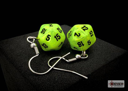 Ohrhänger MINI D20 Vortex Bright Green (1 Paar), sprachunabhängig