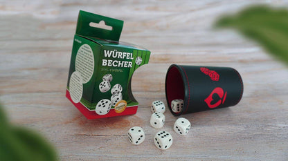 Premium Würfelbecher (inkl. 6 Würfel), sprachunabhängig