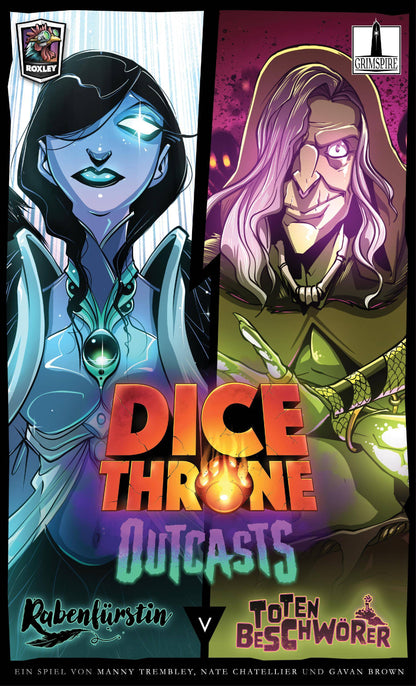 Dice Throne: 10 - Outcasts Rabenfürstin vs. Totenbeschwörer, deutsch, Grimspire, Spiele, Kenner