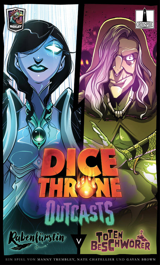 Dice Throne: 10 - Outcasts Rabenfürstin vs. Totenbeschwörer, deutsch, Grimspire, Spiele, Kenner