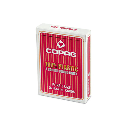Plastik Poker - COPAG 100% Jumbo Index rot, sprachunabhängig