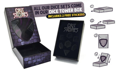 Prismatic Frost Glass Rpg Dice Set, sprachunabhängig