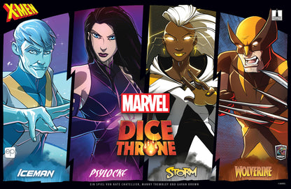 X-Men Dice Throne: Iceman, Psylocke, Storm, Wolverine, deutsch