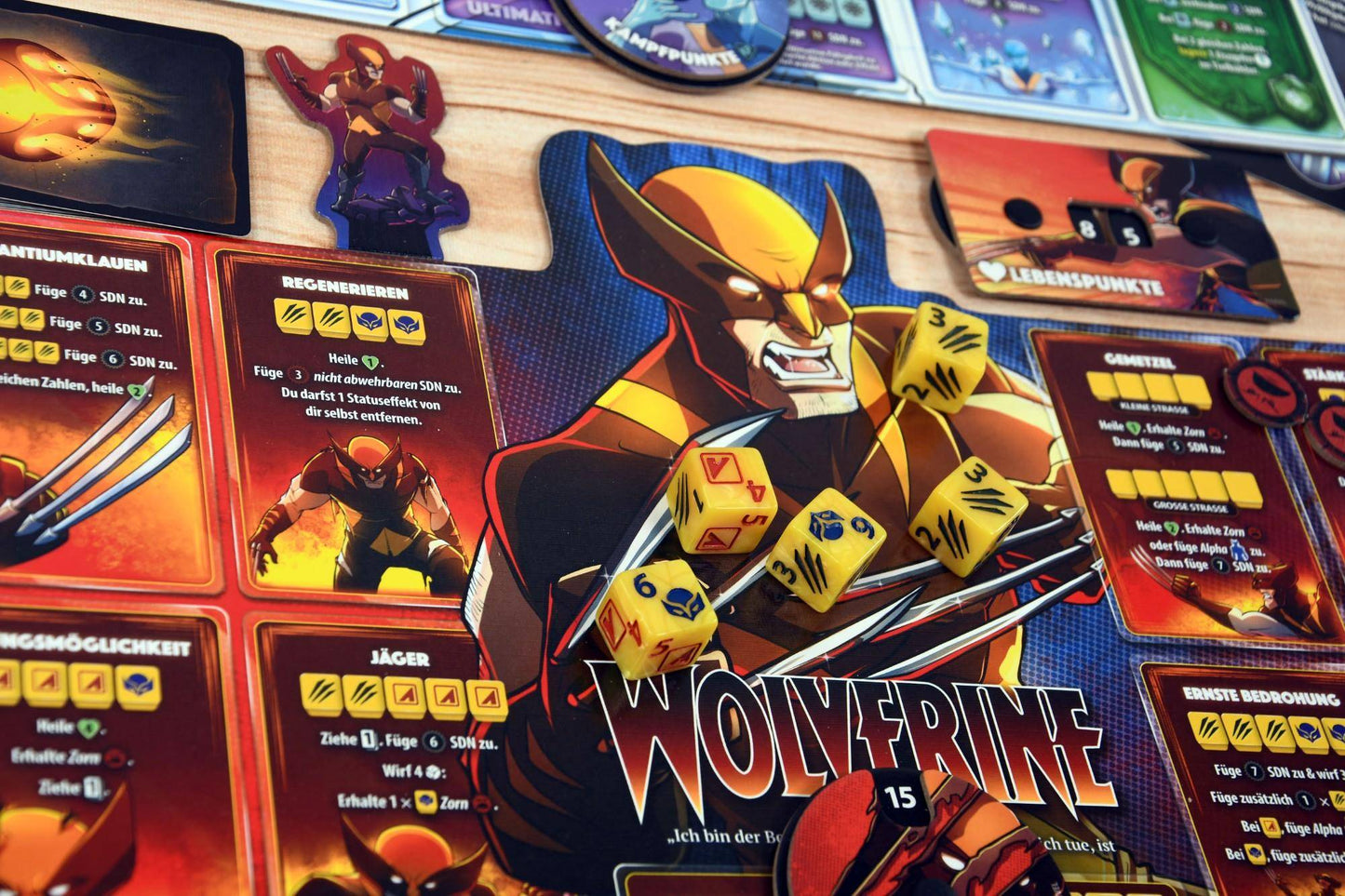 X-Men Dice Throne: Iceman, Psylocke, Storm, Wolverine, deutsch