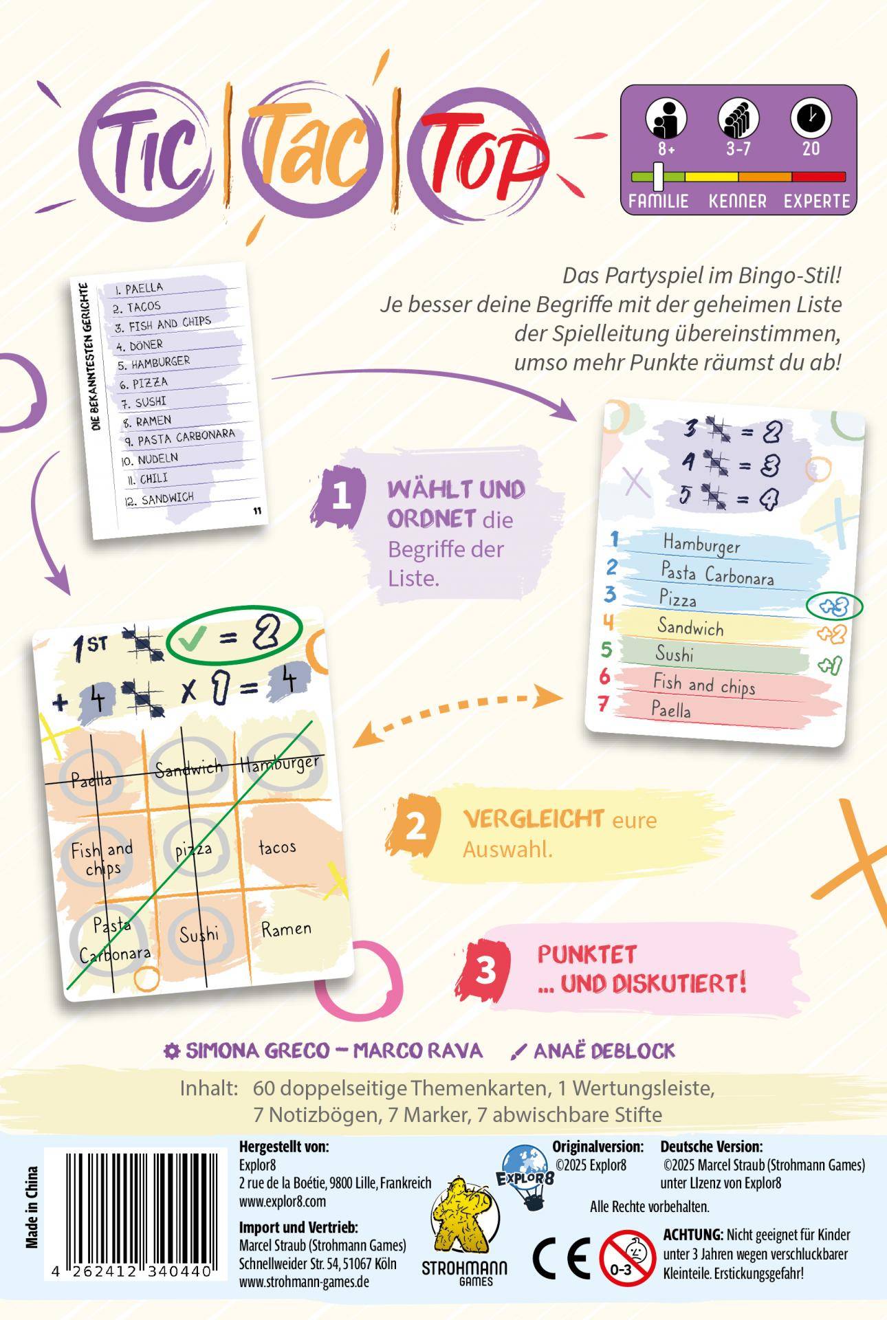 Tic Tac Top, deutsch