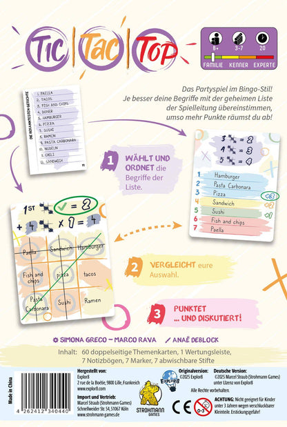 Tic Tac Top, deutsch