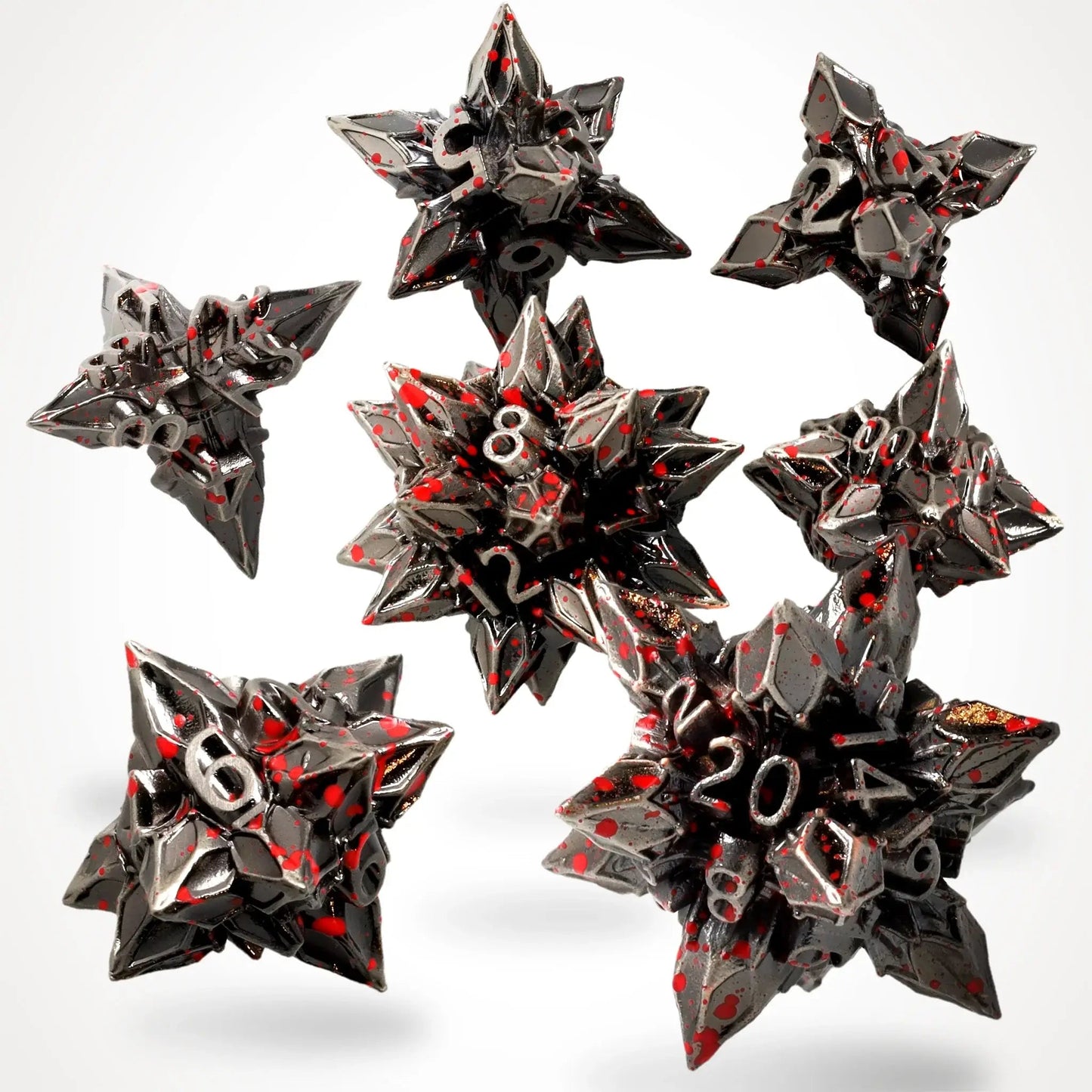Brutal Bane Metal Rpg Dice Set, sprachunabhängig